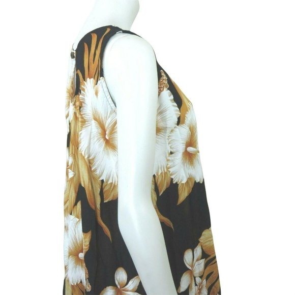 Vintage Unity Trading Hawaii Tank Dress Floral Plumeria Sleeveless New Old Stock - Picture 9 of 10